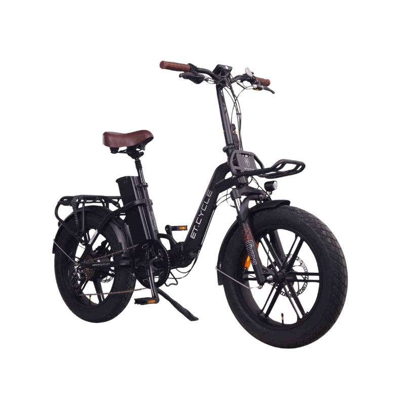 ET Cycle F720 Folding E-Bike in Matt Black, 250W-750W, 48V 15Ah