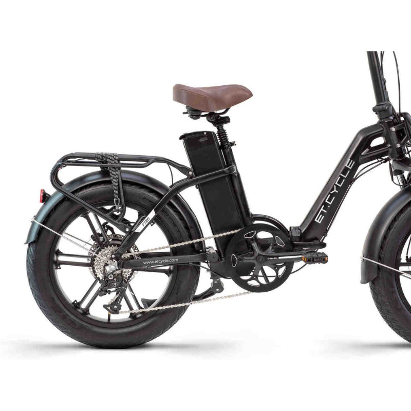 ET Cycle F720 Folding E-Bike in Matt Black, 250W-750W, 48V 15Ah