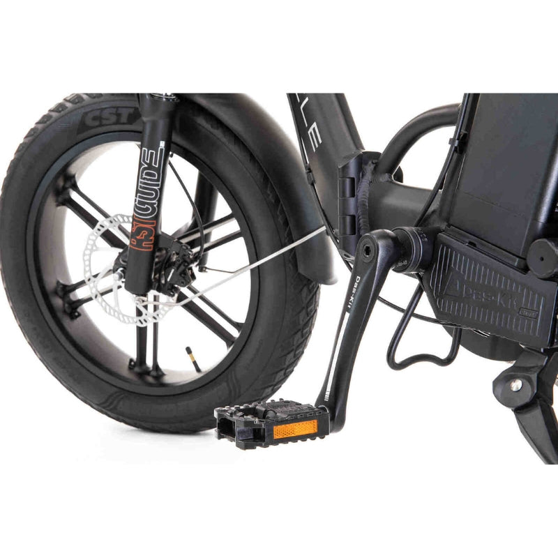 ET Cycle F720 Folding E-Bike in Matt Black, 250W-750W, 48V 15Ah