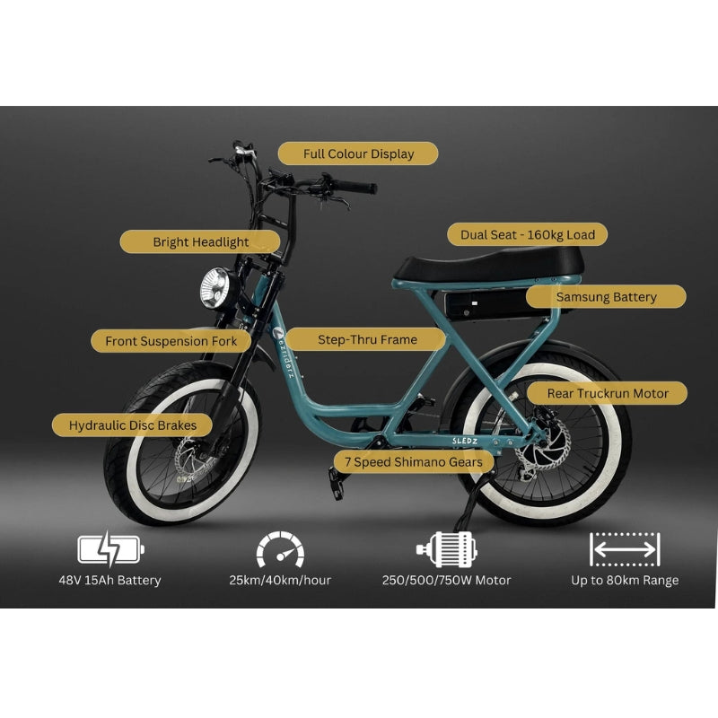 Ezriderz Sledz 2.0 - Step Thru E-Bike