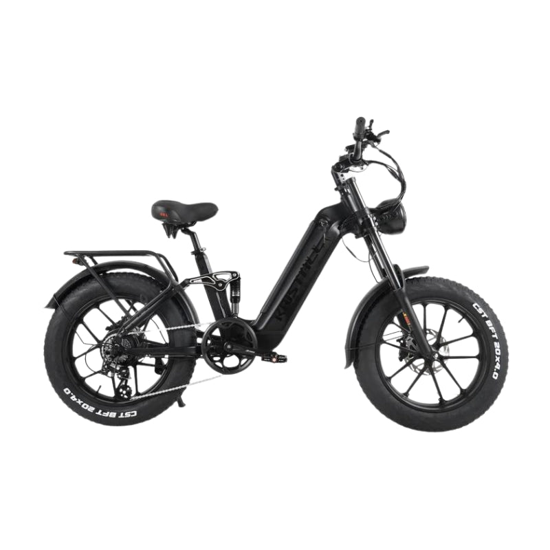 Kristall V20 2024 48V Fat Tyre Folding Hydraulic Brake E-Bike in Matte Black