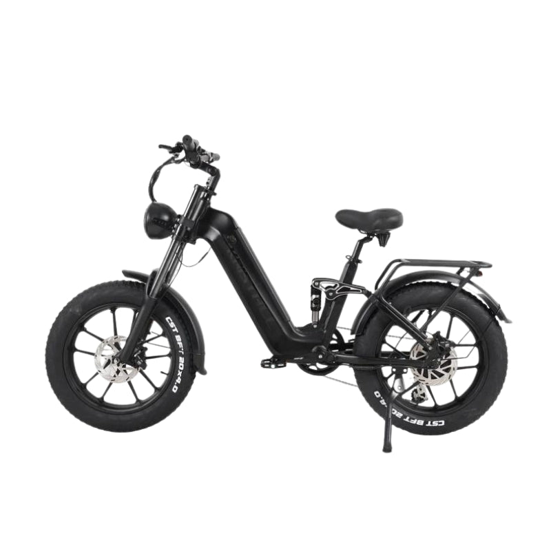 Kristall V20 2024 48V Fat Tyre Folding Hydraulic Brake E-Bike in Matte Black