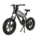 Kugoo T01 750 Watt 20 Inch Electric Bike Black Front Side View