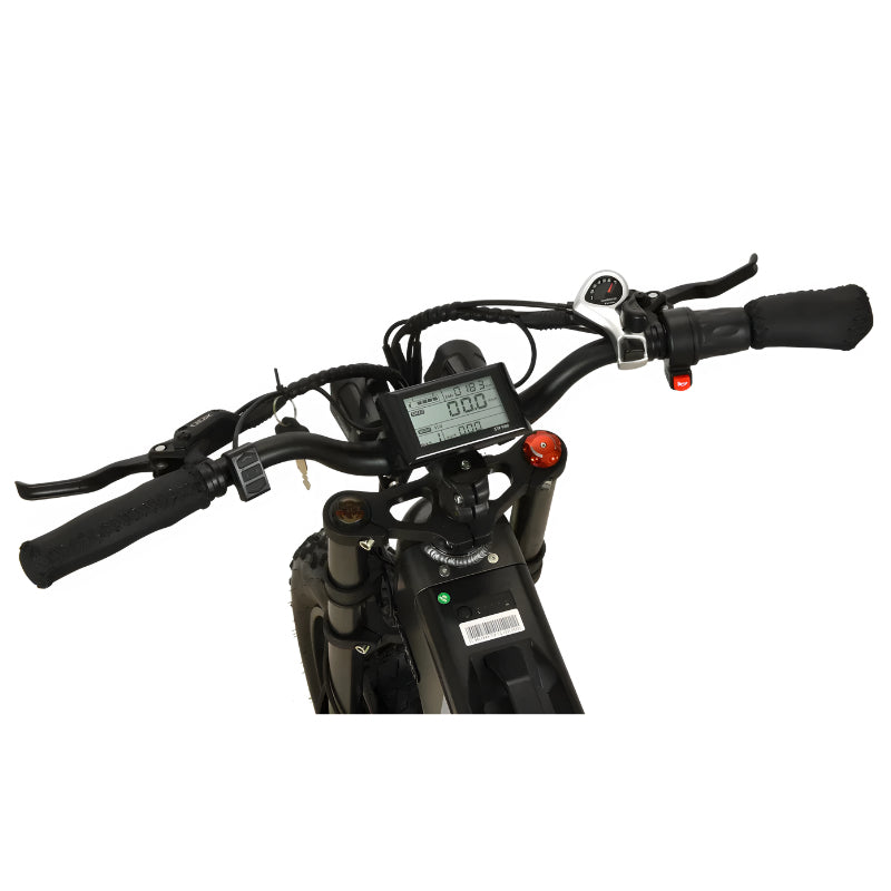 Kugoo T01 750 Watt 20 Inch Electric Bike Black Handlebar View