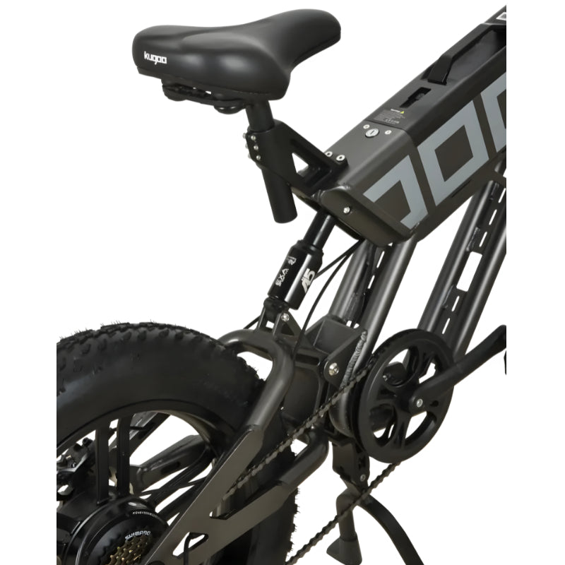 Kugoo T01 750 Watt 20 Inch Electric Bike Black Seat View