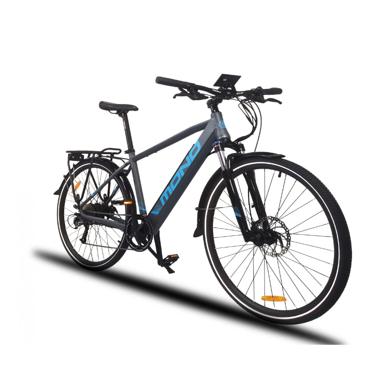 MONO ARES 350W 48 15Ah Electric Bike Matt Grey Front Side View