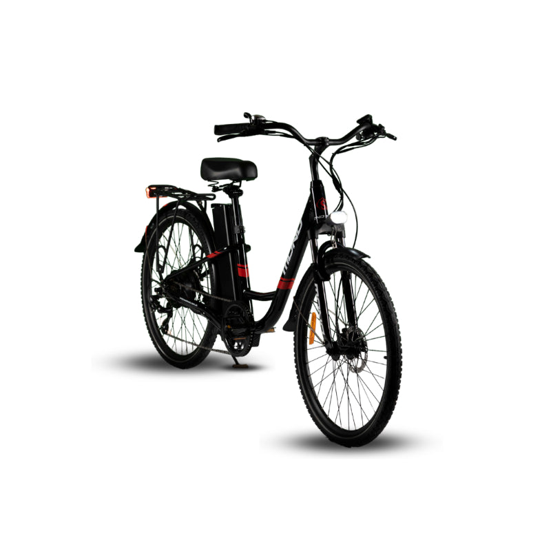 MONO AURA PLUS 500W 48V 21Ah Electric Bike Black Right Front Side View