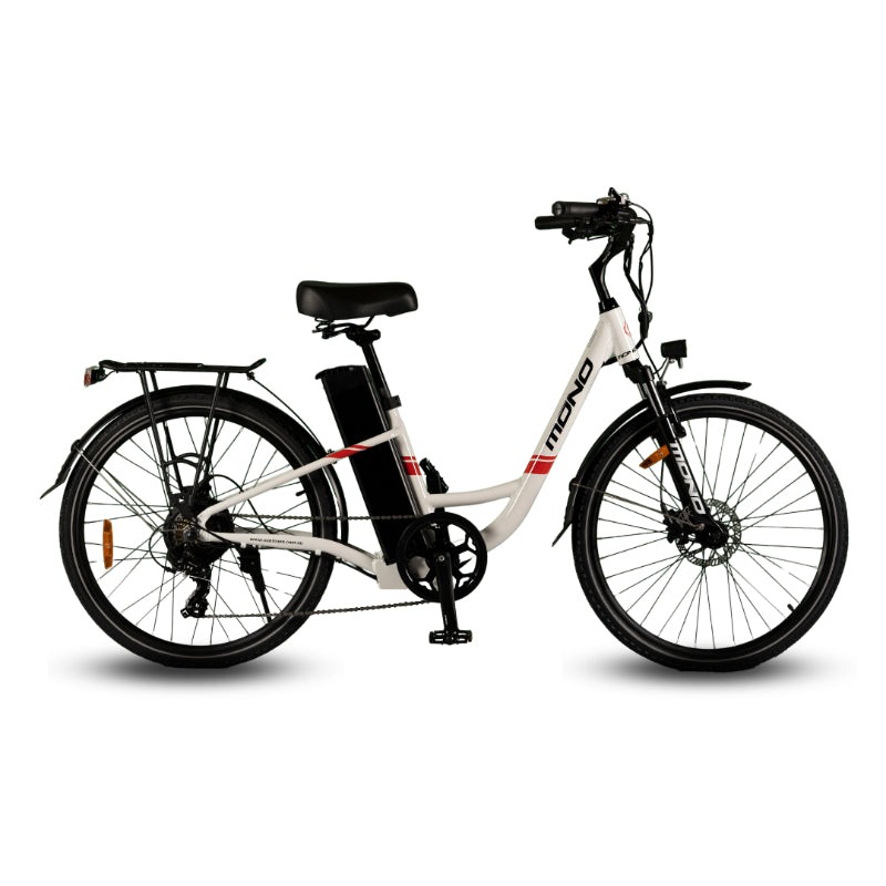 MONO AURA PLUS 500W 48V 21Ah Electric Bike White Right Side View