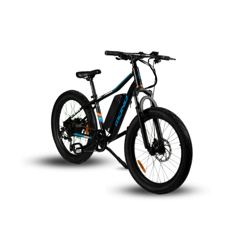 MONO JUNO 500W 48V 15Ah Electric Bike Black Front Right Side View