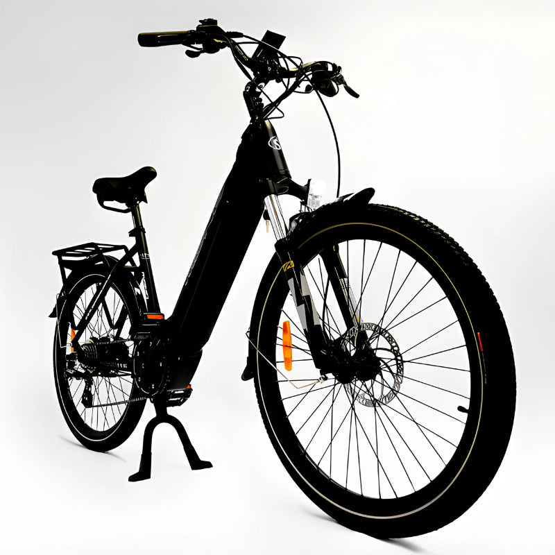 MONO PEGASUS 500W 48V 15Ah Electric Bike Black Front Side View