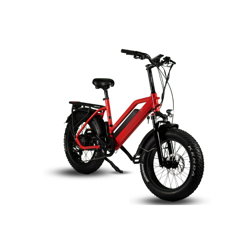 MONO TERRA 750W 48V 15Ah Electric Bike Red Front Side View