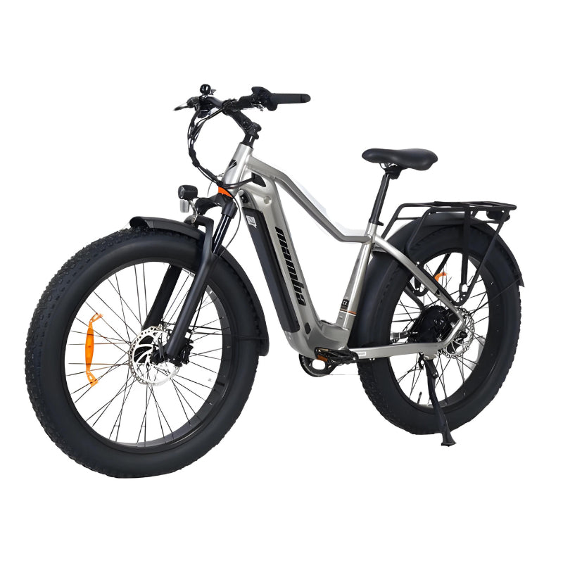 Mamba Gallivanter 720W 48V 15Ah Electric Bike in Grey Front Left Side View