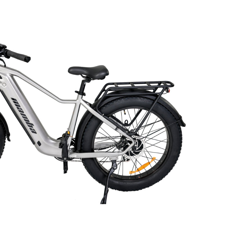 Mamba Gallivanter 720W 48V 15Ah Electric Bike in Grey Rear Tyre View