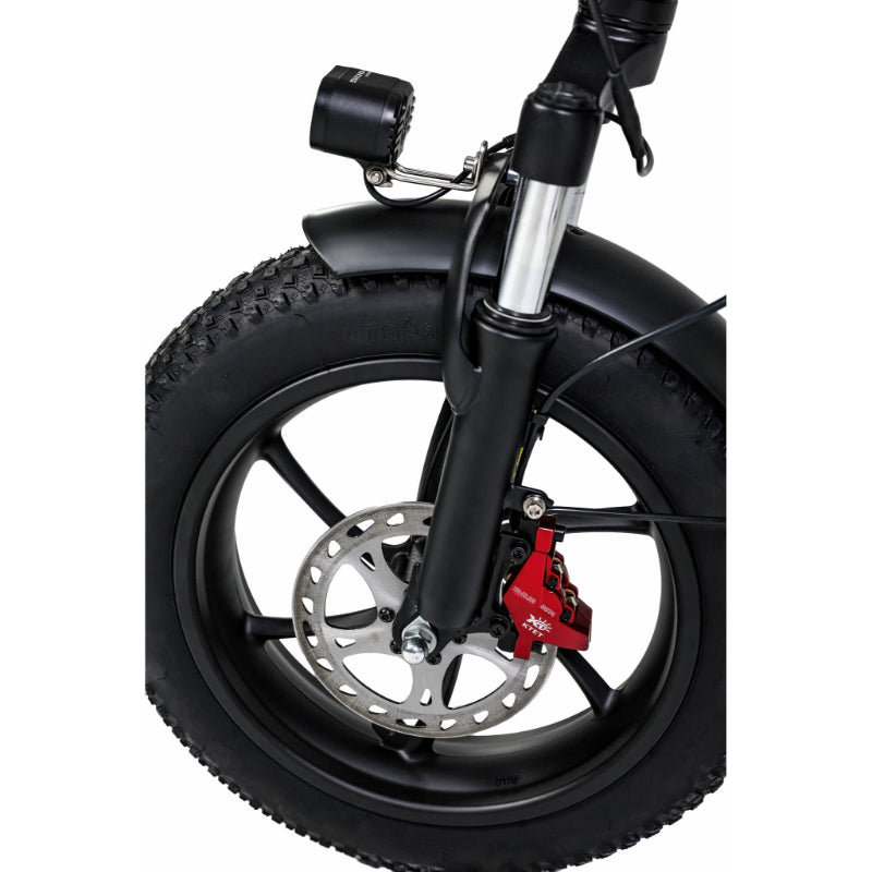 Mamba Taureg 500W 48V 18Ah Electric Bike in Dark Grey Front Tyre View