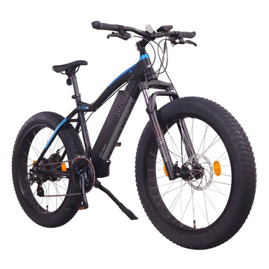 NCM Aspen Plus 250W 48V 16Ah Electric Bike in Black Front Side View