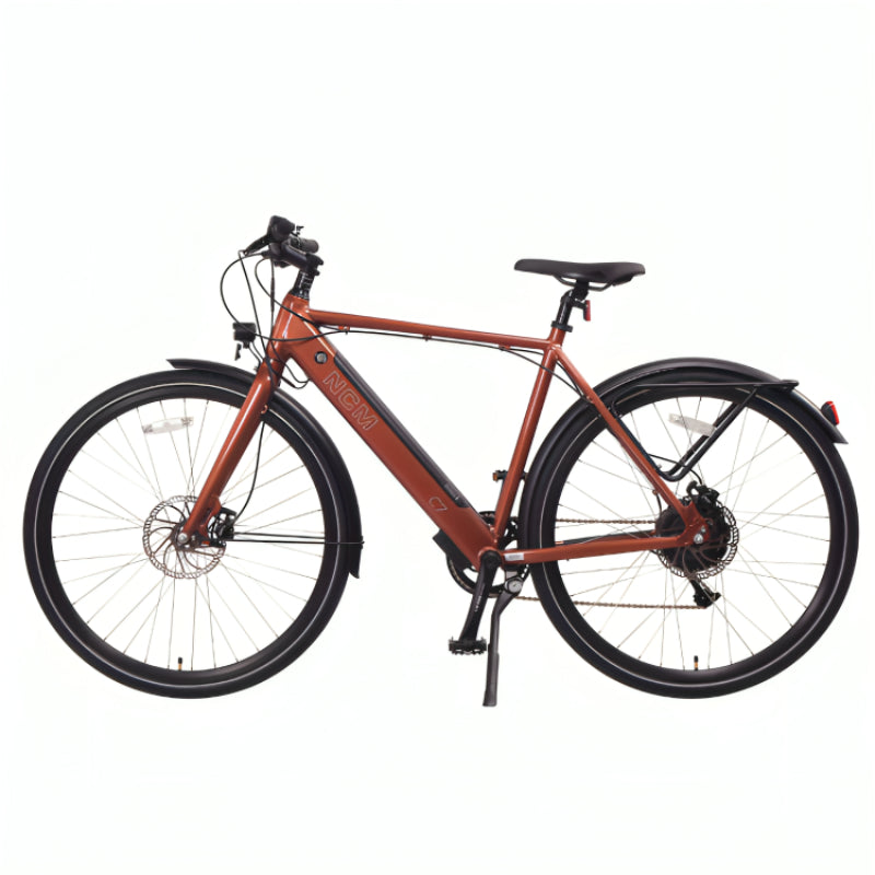 NCM C7 250W 36V Electric Bike Red Left Side View