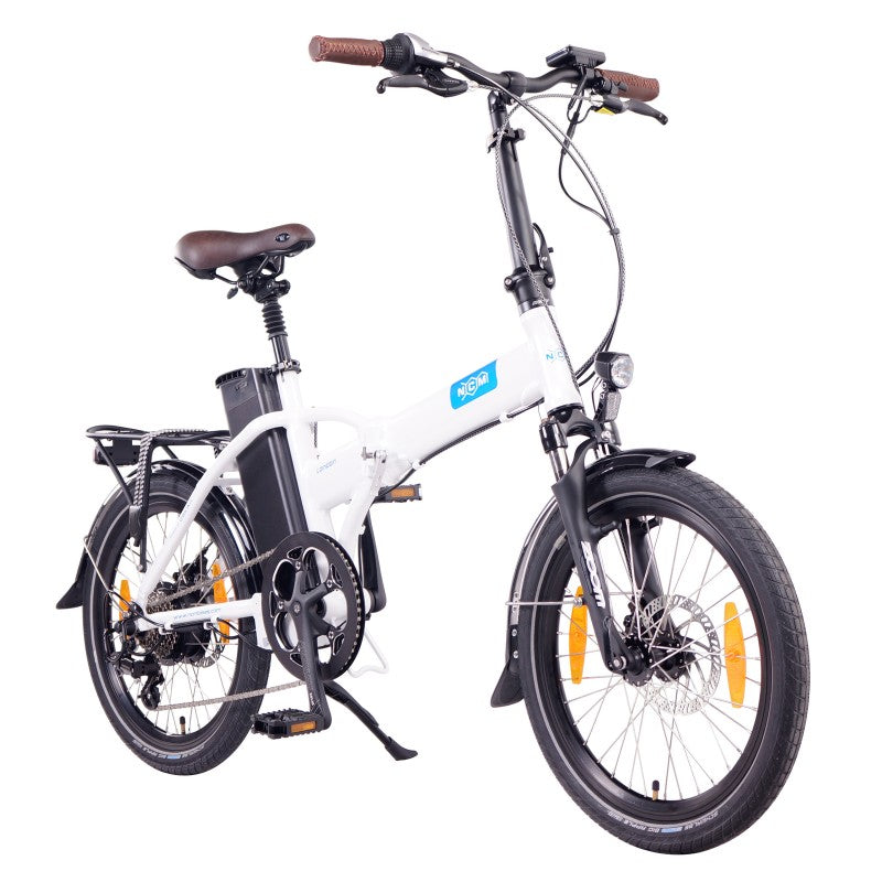 NCM London 250W 36V 15Ah Electric Bike White Front Side View