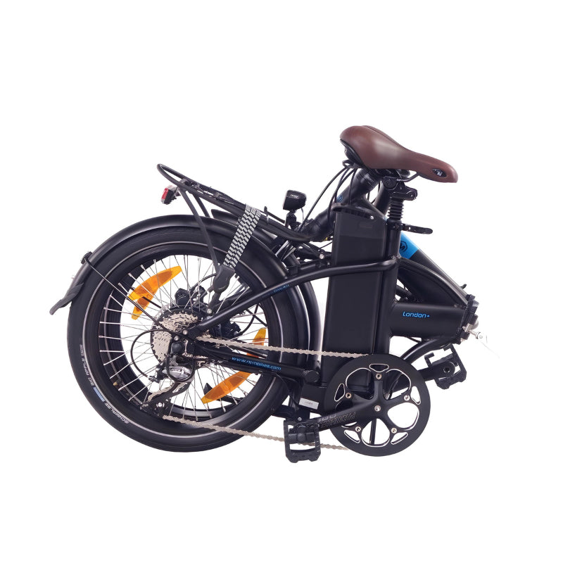 NCM London+ 250W 36V 19Ah Electric Bike Black Folding View