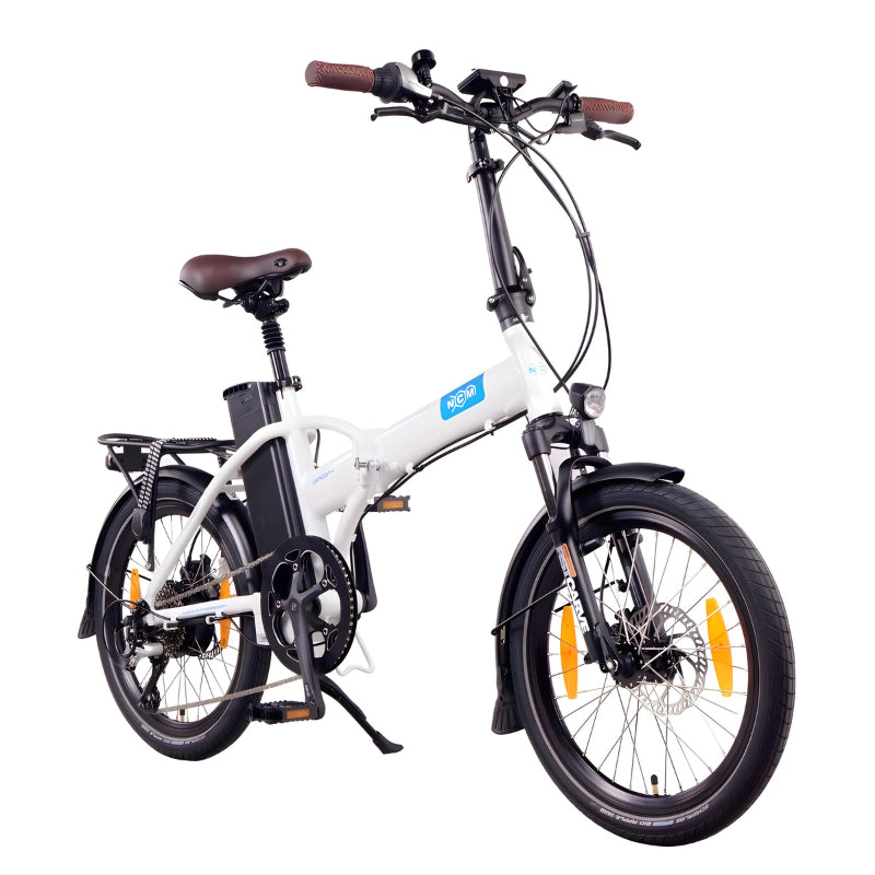 NCM London+ 250W 36V 19Ah Electric Bike White Front Side View