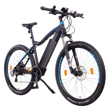 NCM Moscow Plus 250W 48V 16Ah Electric Bike Black Front Side View