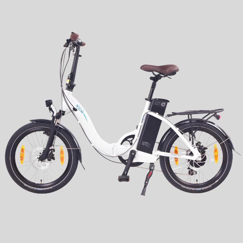 NCM Paris 250W 36V 15Ah Electric Bike in White Left Side View