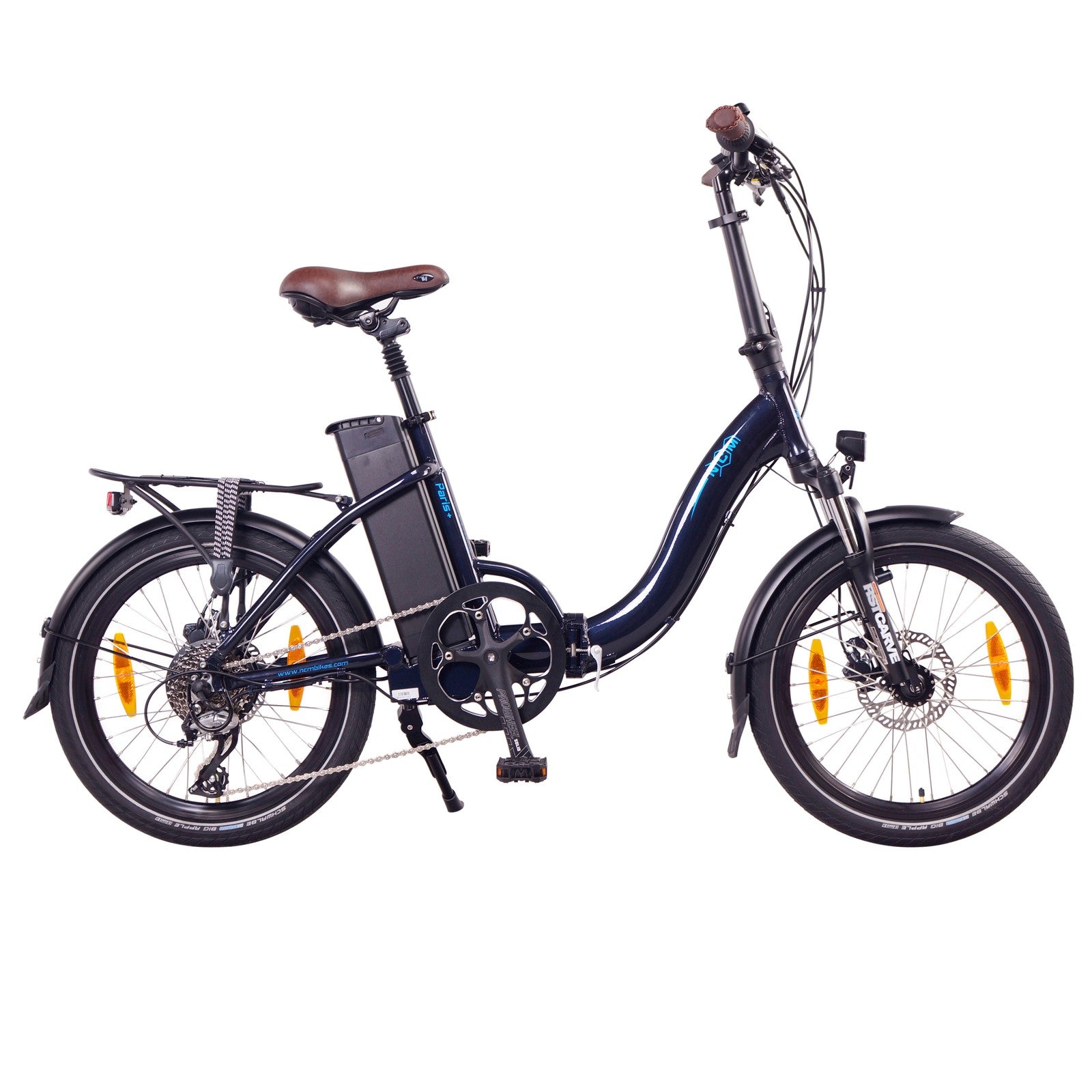 NCM Paris+ 250W 36V 19Ah Electric Bike Dark Blue Right Side View