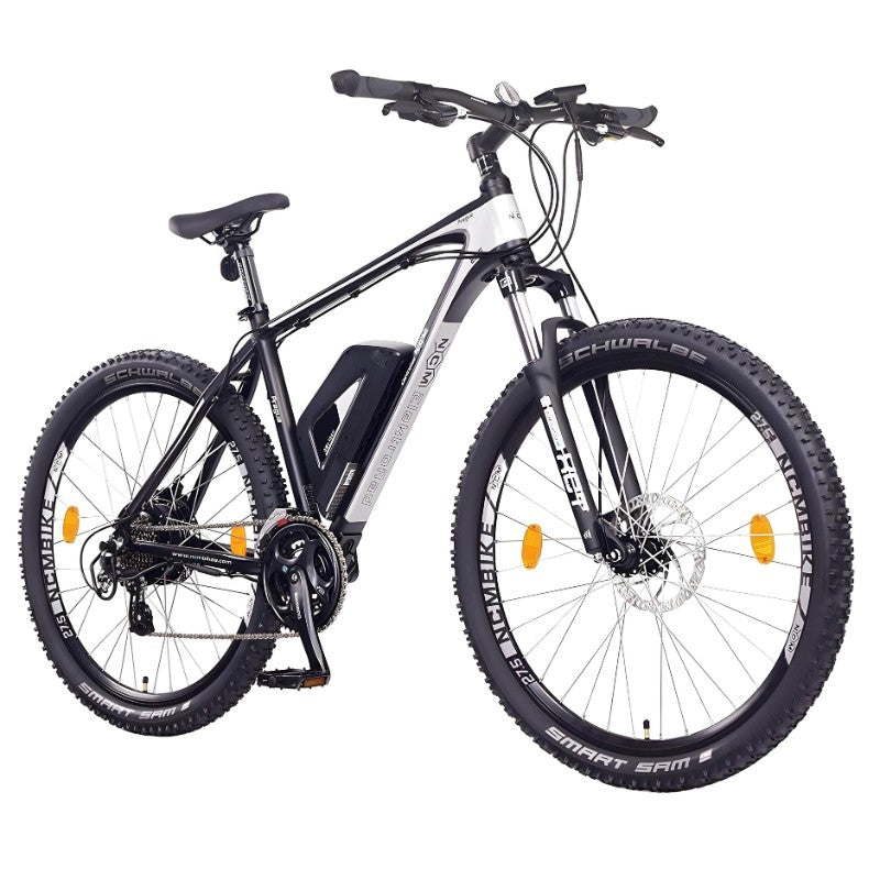 NCM Prague 250W 36V 13Ah Electric Bike Black Front Side View