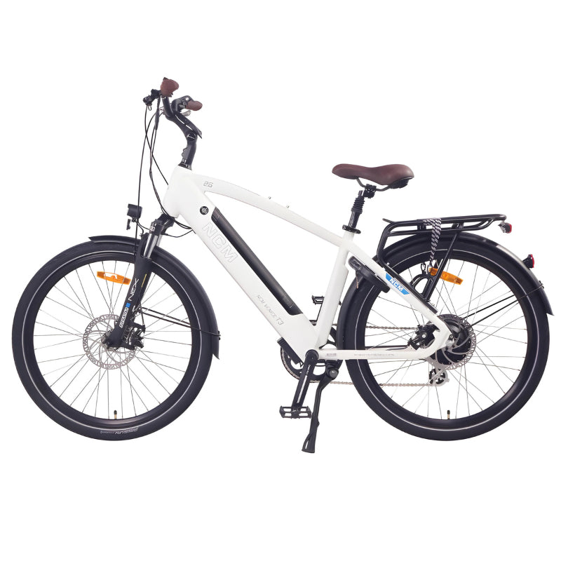 NCM T3 250W 48V 12Ah Electric Bike White Left Side View