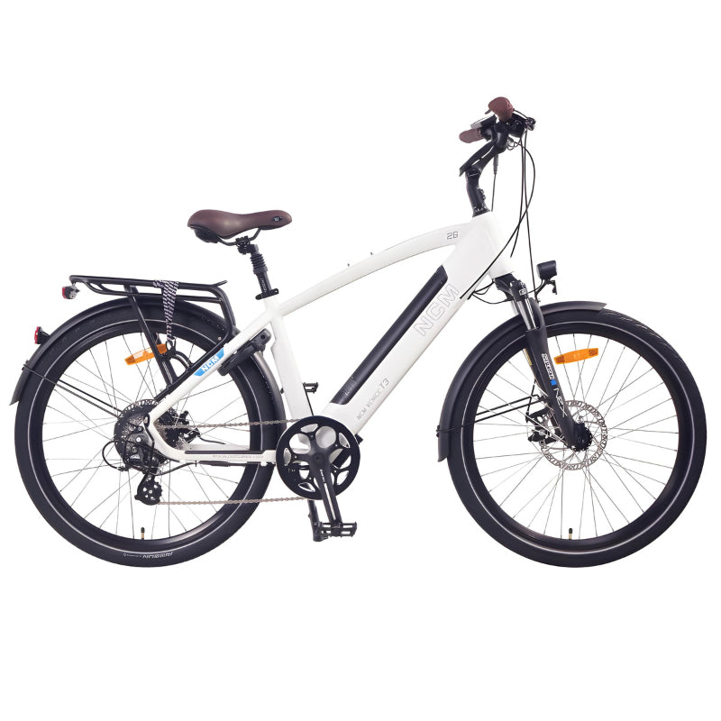 NCM T3 250W 48V 12Ah Electric Bike White Right Side View