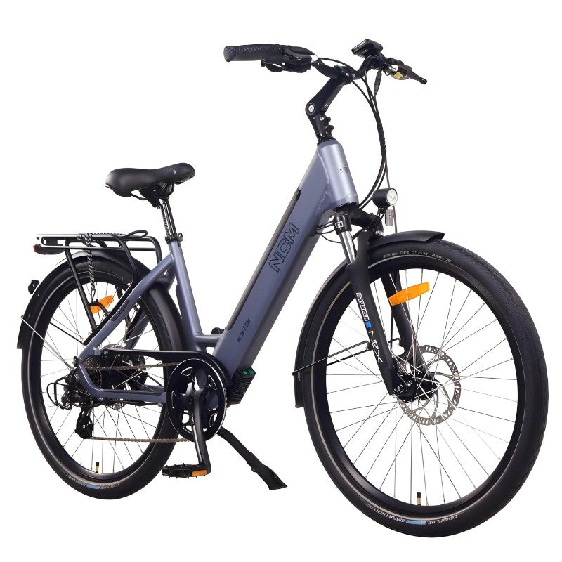 NCM T3S 250W 48V 12Ah Electric Bike Lavender Blue Front Side View