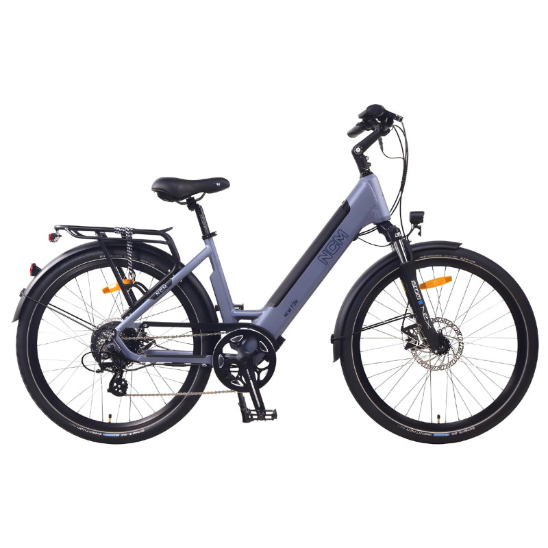 NCM T3S 250W 48V 12Ah Electric Bike Lavender Blue Right Side View