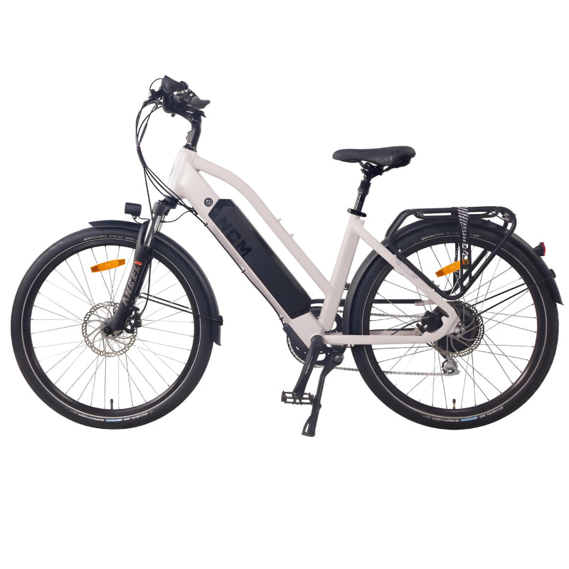 NCM T7S 250W 48V 19Ah Electric Bike Sand Left Side View