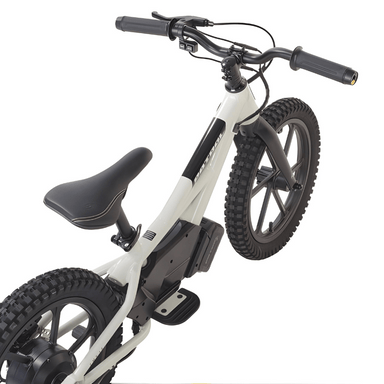 PATROL EMX 16 200W 18V Kids Electric Bike Birch Grey Upper View