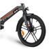 Plusrite Peacock 500W 48V 15Ah Electric Bike in Orange-Grey-Brown Front Tyre View