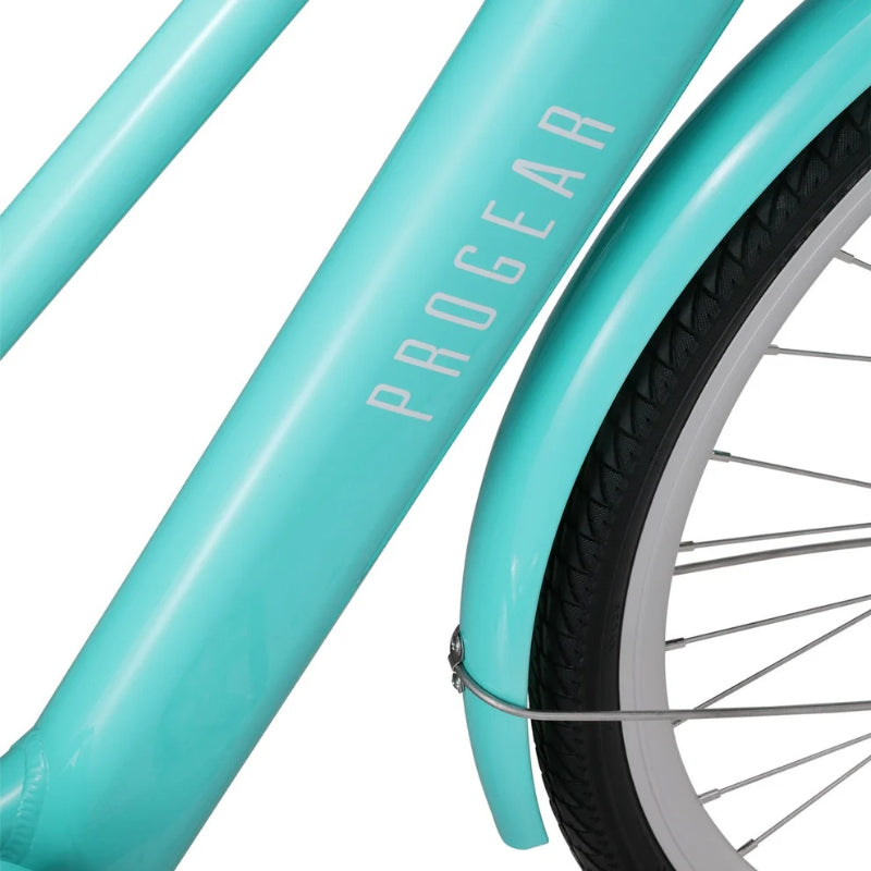 Progear E-Classique Electric Bike Vintage Cruisher in Turquoise Blue, 250W, 36V 8.7Ah