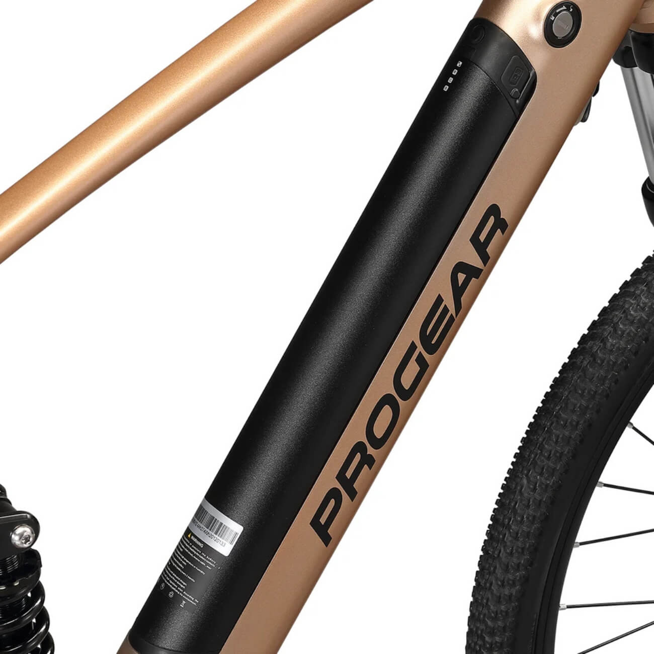 Progear E-Trail Electric Bike Mountain Dual Suspension in Bronze, 250W, 36V 10.4Ah