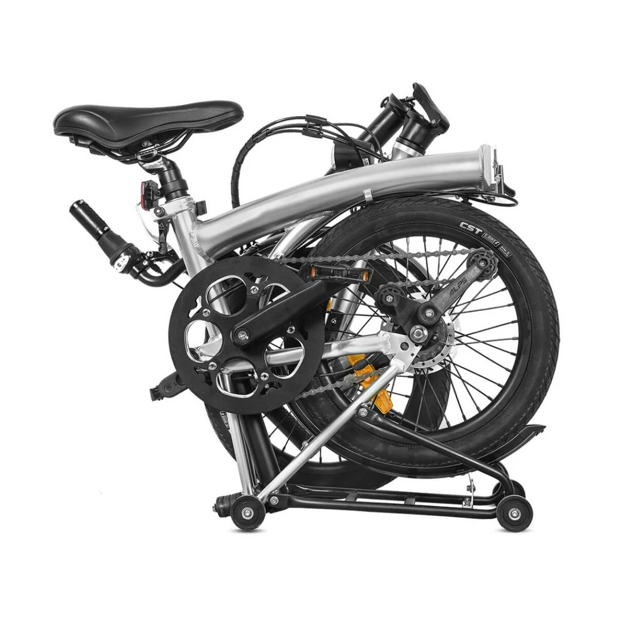 Progear Power Shuttle Compact 7 Electric Bike Speed Folding in Silver, 250W, 36V 6.8Ah