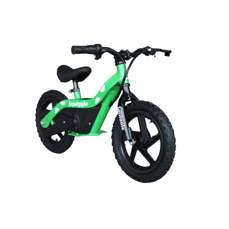 Squiggle 100W 4.0Ah Electric Balance Bike Green Front Side View 1