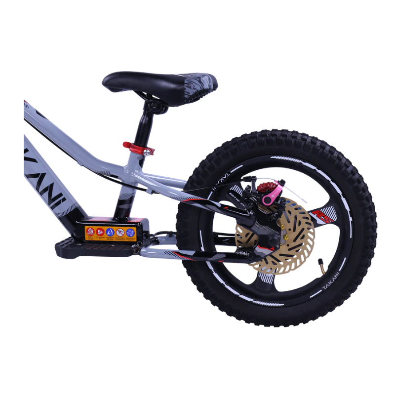 TAKANI TK1648-RS Electric Balance Bike Ash Grey Rear WheelView