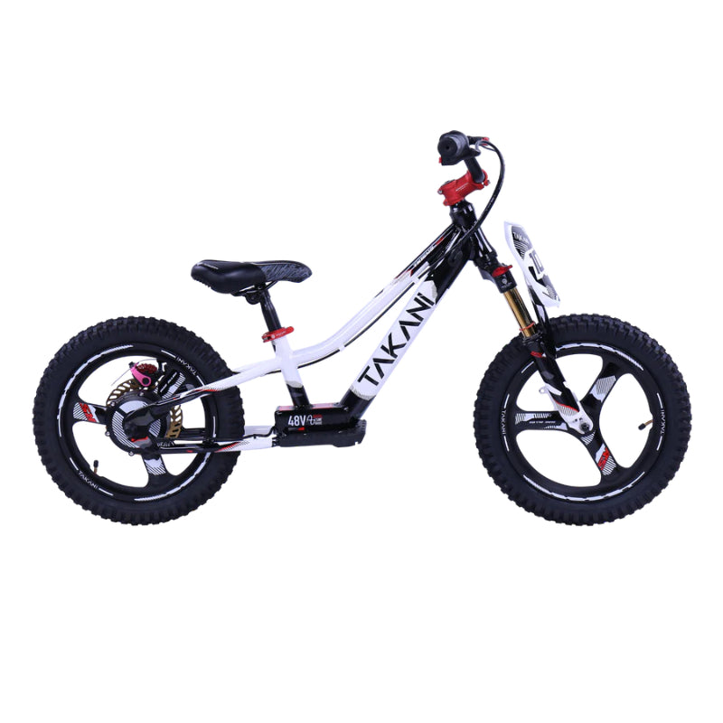 TAKANI TK1648-RS Electric Balance Bike Crisp White Side View