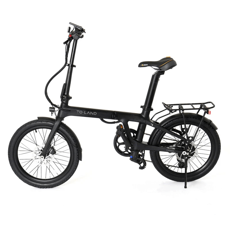 TOLAND CARBON 250W 36V 10.5AH Electric Bike Grey Left Side View