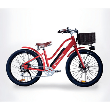 VALLKREE Street Gypsie 250W 48V 15Ah Electric Bike Red Side View