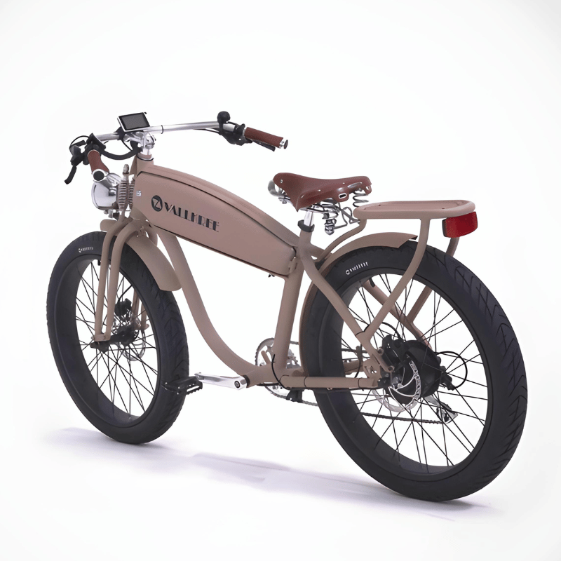 VALLKREE The Dopamine Surf 250/500W 48V 14.5Ah Electric Bike Desert Storm Rear Side View