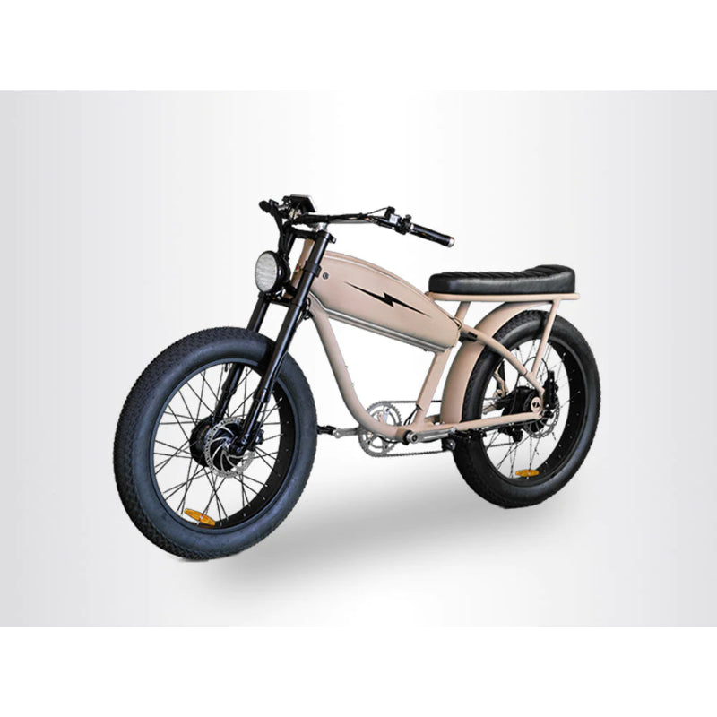 VALLKREE The Mechanism 24 500W 48V 15Ah Electric Bike Desert Storm Front Side View