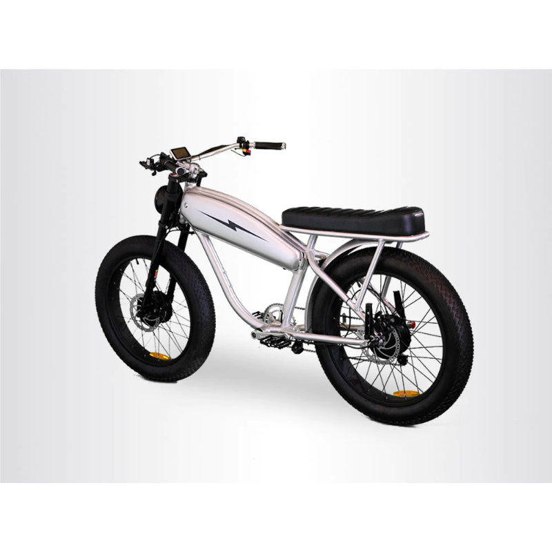 VALLKREE The Mechanism 24 500W 48V 15Ah Electric Bike Silver Bullet Rear Side View