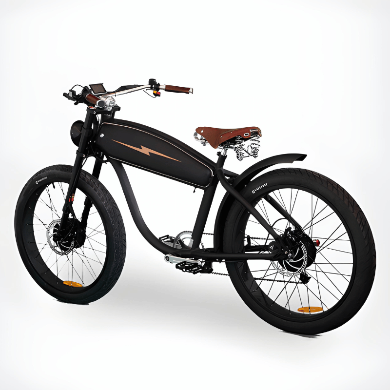 VALLKREE The Mechanism 26 500W 48V 15Ah Electric Bike Black Rear Side View