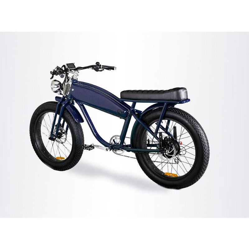 VALLKREE The Moon Dog 250-500W 48V 15Ah Electric Bike Blue Moon Rear Side View