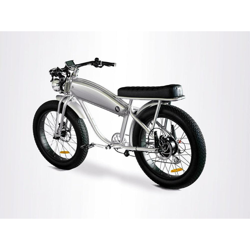 VALLKREE The Moon Dog 250-500W 48V 15Ah Electric Bike Silver Bullet Rear Side View