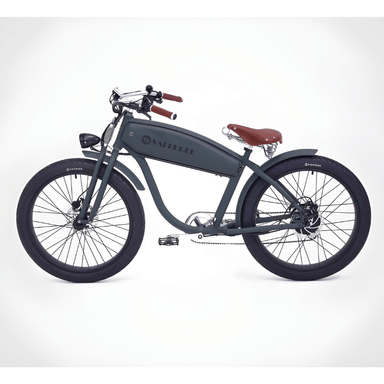 VALLKREE The Terremotto Scrambler 250/500W 36V 13Ah Electric Bike Planet Green Side View