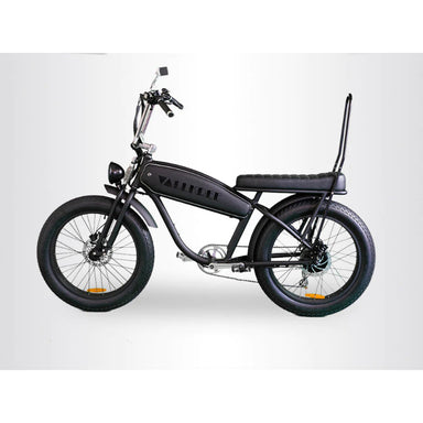 VALLKREE The Warchild Dragster 250-500W 48V 15Ah Electric Bike Very Black Side View